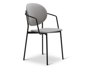 DAME METAL 367-M - Stackable steel chair with armrests _ Origins 1971